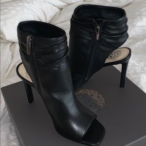 Size 7 black leather shoes by Vince Camuto